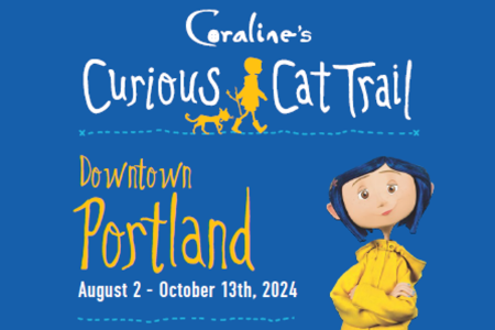 Image for Coraline’s Cat Art Installation Descends On Downtown Portland